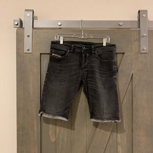 Diesel black jean shorts (Size 31)